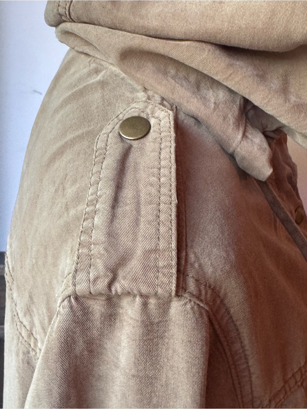 Angie Hooded Utility Jacket in Olive Medium - Picture 6 of 9